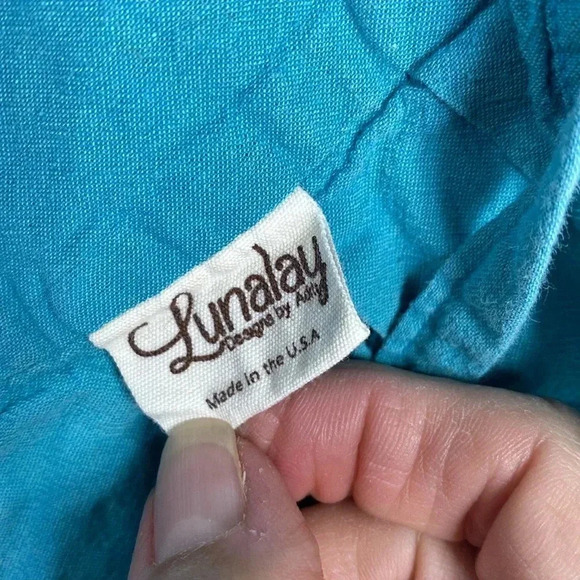 Lunalay Children’s Pink, Purple & Teal Apron - Picture 8 of 11